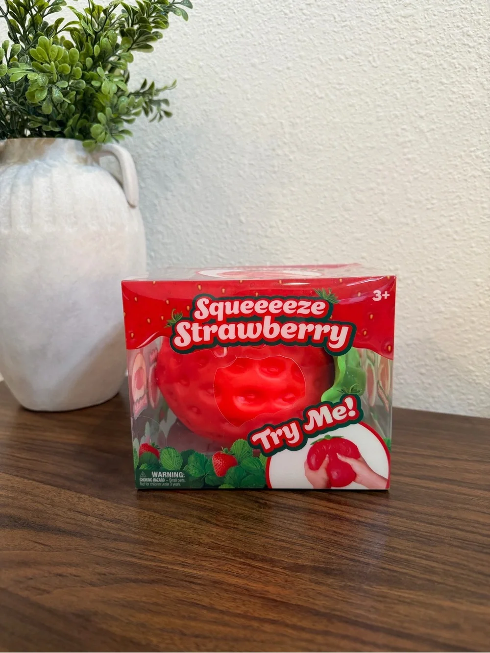 🍓 NEW Viral Squeeeeze Strawberry Jumbo Squishy Stress Relief Sensory Toy